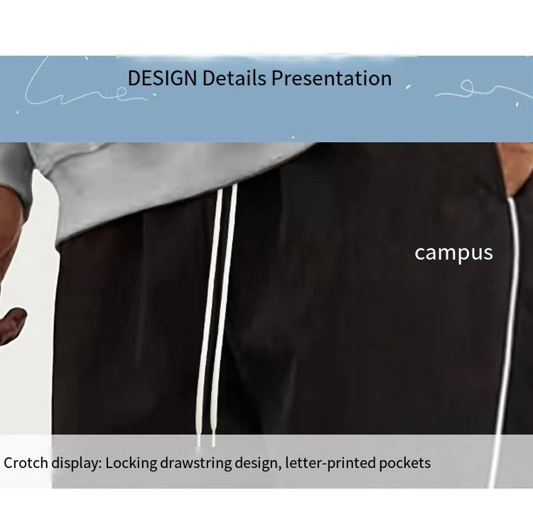 Pantalones de paracaidista deportivos de seda helada para hombre, pantalones de trabajo rectos con cordones, pantalones sueltos, pantalones informales para exteriores, primavera y verano
