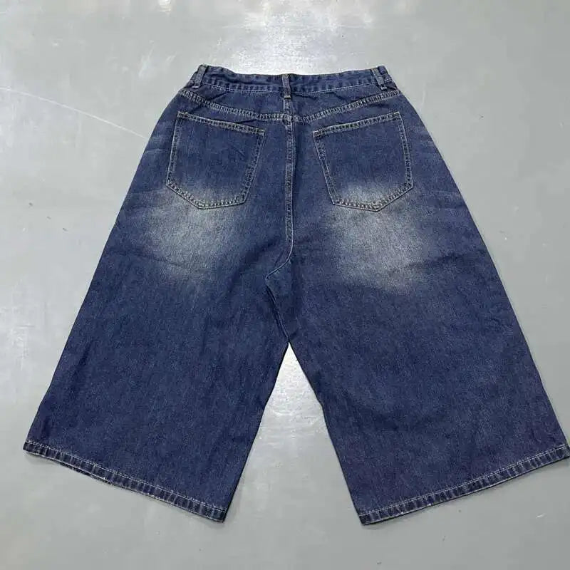 IEFB, pantalones vaqueros de verano para hombre, pantalones vaqueros lavados de color azul viejo para hombre, ropa informal recta para hombre, pantalones sueltos de pierna ancha, nueva moda 9C354