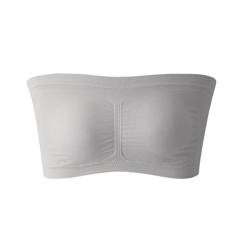 1 Uds. Sujetador de talla grande para mujer, sujetador sin tirantes, cojín fino extraíble para el pecho, sujetador Invisible elástico sin costuras, S-6XL