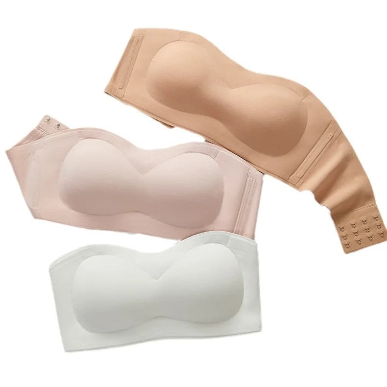 Sujetador adhesivo blanco sin tirantes, Push-Up, antideslizante, pecho pequeño, ligero, lencería Invisible Sexy para mujer, fiesta diaria, boda