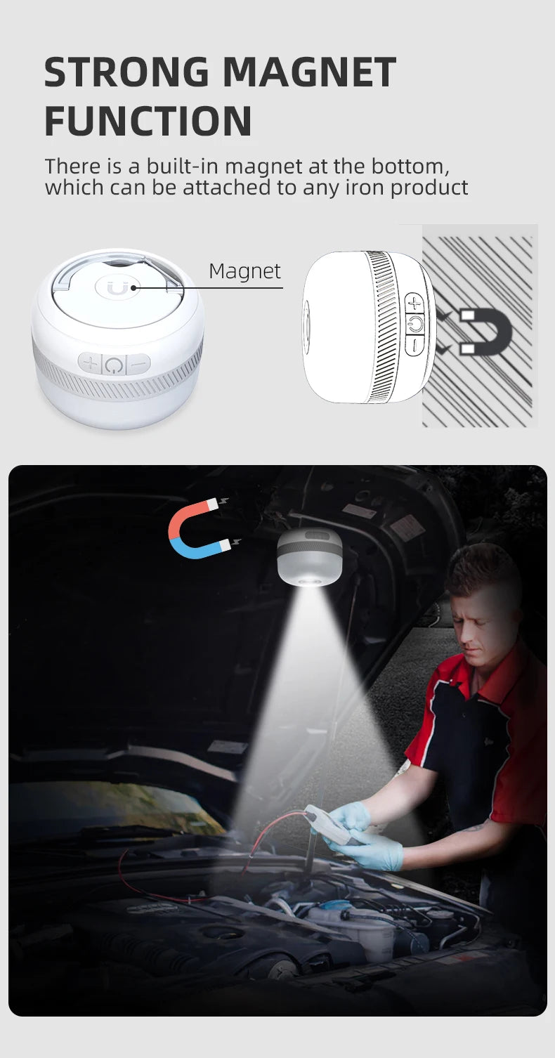 Linterna LED para acampar al aire libre LV10, linterna de Camping recargable de 230 horas con accesorio de iluminación magnético, luz de emergencia portátil