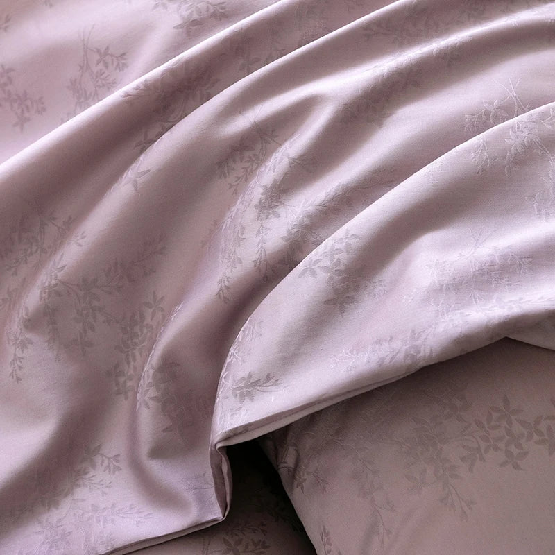 Nuevos juegos de cama de lujo 2025 100% algodón: fibra larga, alta densidad, jacquard satinado, cama de 1,5 m/1,8 m