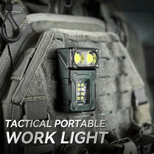 Luz de trabajo al aire libre Mini imán portátil LED USB recargable luz de Camping con mochila correa Clip herramientas de senderismo