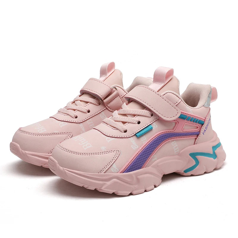 Zapatos informales para niños, zapatos de suela blanda para niños, zapatillas antideslizantes, zapatos para estudiantes al aire libre, calzado deportivo rosa para caminar para niñas