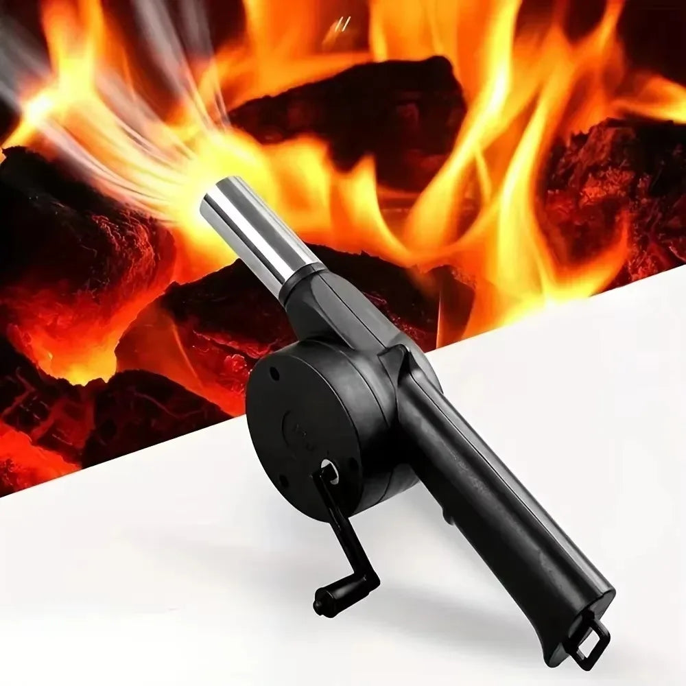 Soplador de mano portátil para exteriores, soplador de combustión de carbón para barbacoa doméstica, herramientas para barbacoa, accesorios para barbacoa y acampada