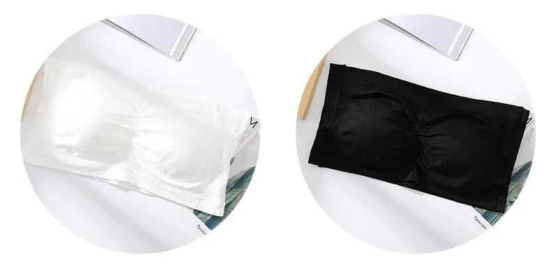 1 Uds. Sujetador de talla grande para mujer, sujetador sin tirantes, cojín fino extraíble para el pecho, sujetador Invisible elástico sin costuras, S-6XL