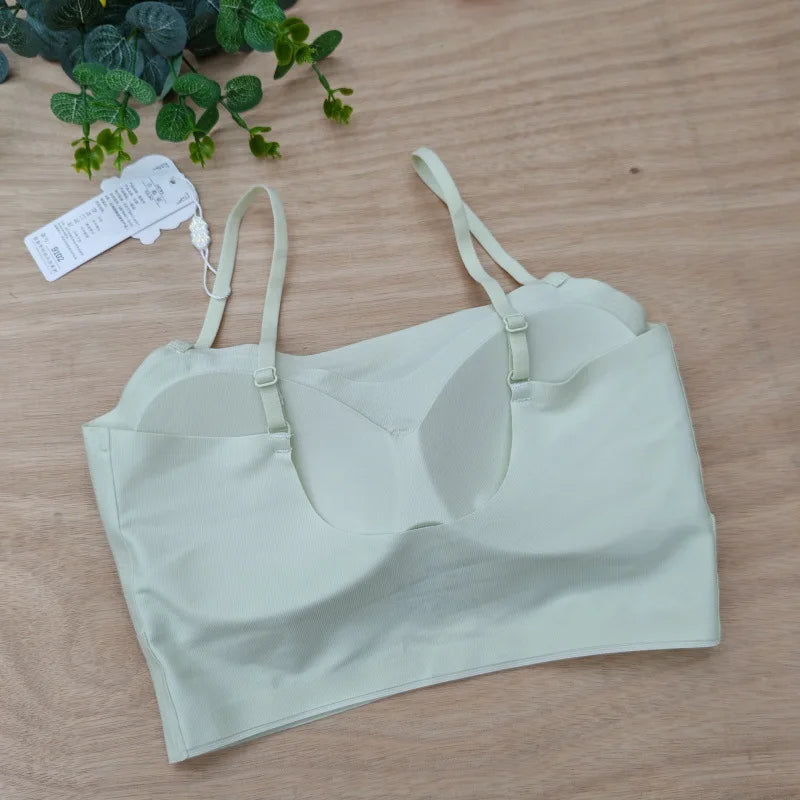 Sujetador Invisible de realce con espalda descubierta para mujer, sujetadores sexys de corte bajo, ropa interior de boda con espalda abierta, lencería sin costuras 2024