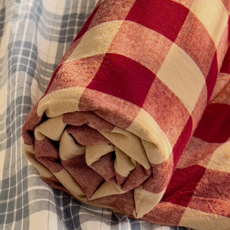 Sábana plana de algodón 100% para cama doble, sábanas superiores lisas de Color sólido, sábanas planas individuales/Queen/King, sábanas de lino para el hogar