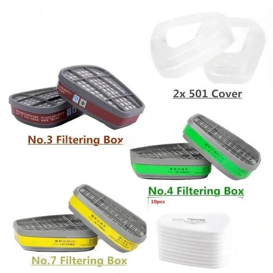 6200/7502/6800 Mascarilla de gas quÃƒÂ­mico 6001/6002/6004 Caja 5N11 Filtro de protecciÃƒÂ³n de algodÃƒÂ³n Mascarilla de pinturaRespiratorAccesorios reemplazables