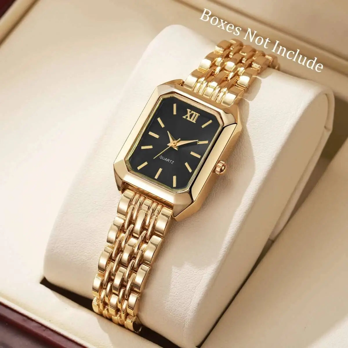 Reloj de cuarzo rectangular a la moda para Mujer, relojes de pulsera analógicos de lujo, Reloj de Mujer para niñas, Reloj de regalo (sin caja)
