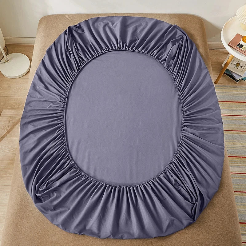 Sábana bajera 100% de algodón con bandas elásticas, fundas de colchón ajustables antideslizantes para cama individual, doble, King y Queen, 140/160/200CM