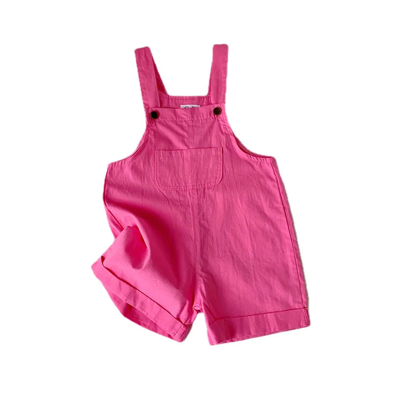 Lindo bebÃƒÂ© niÃƒÂ±os general bebÃƒÂ©s y niÃƒÂ±as pantalones casuales coreanos mono de disfraz de Color caramelo