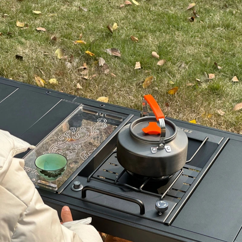 Estufa de Gas para acampar Igt, 1 unidad, quemador de Gas IGT de alta potencia de 8000W, parrilla de brasero plegable, quemador de acero inoxidable, cocina