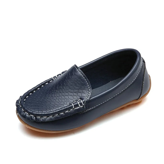 Zapatos informales para niños, mocasines planos de colores caramelo, mocasines suaves Unisex para niños y niñas, zapatos de cuero PU sin cordones para niños, mocasines de talla 21-38