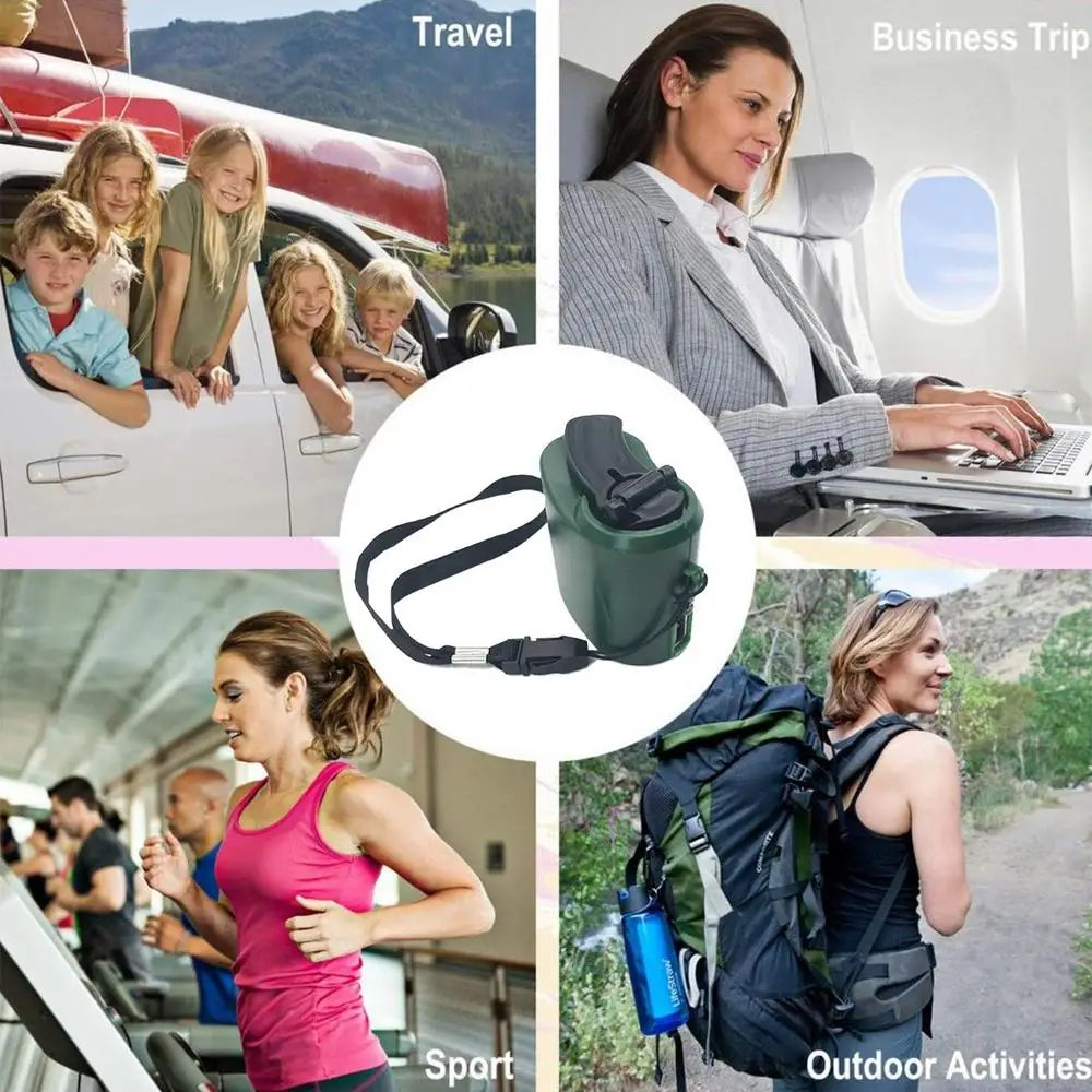 Cargador de emergencia portátil USB de 5V para teléfono móvil, manivela de potencia D ynamo para acampar al aire libre, cargador de viaje con luz Led