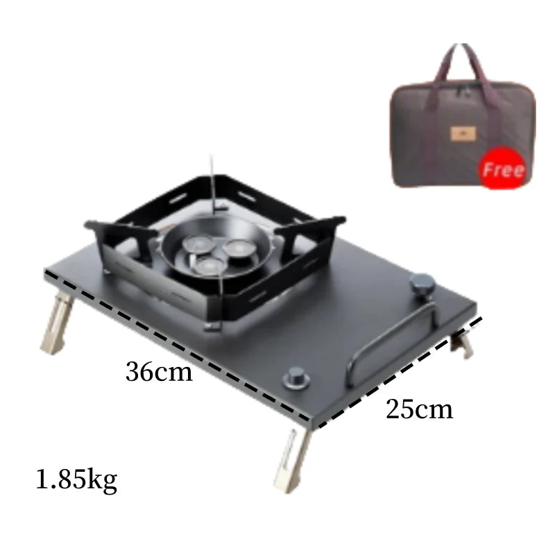 Estufa de Gas para acampar Igt, 1 unidad, quemador de Gas IGT de alta potencia de 8000W, parrilla de brasero plegable, quemador de acero inoxidable, cocina