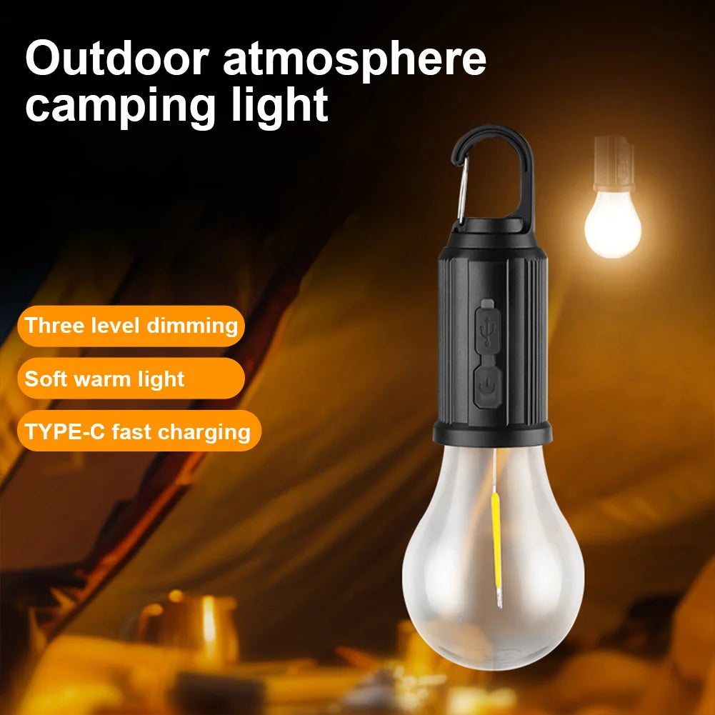Linterna de iluminación LED con energía Solar, luz de tienda para exteriores con carga USB, impermeable, luz de ambiente para barbacoa, para acampar al aire libre, 2-5 uds.