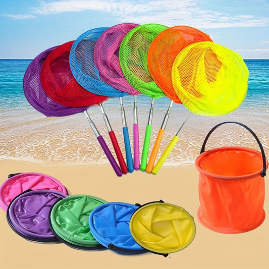Cubo plegable con asa, portátil, para playa, viajes, fiestas en el jardín al aire libre, camping, picnics, pesca y senderismo, 10/4/1 Uds.