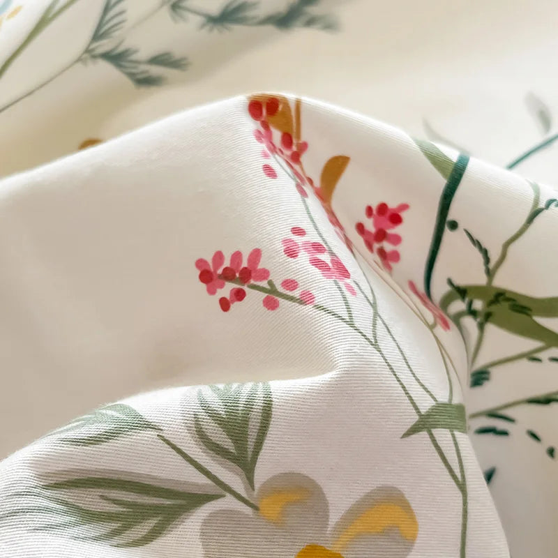 Sábana de algodón 100% con estampado de flores, sábanas dobles para niñas y niños, ropa de cama individual Queen King Size, 1 Uds.
