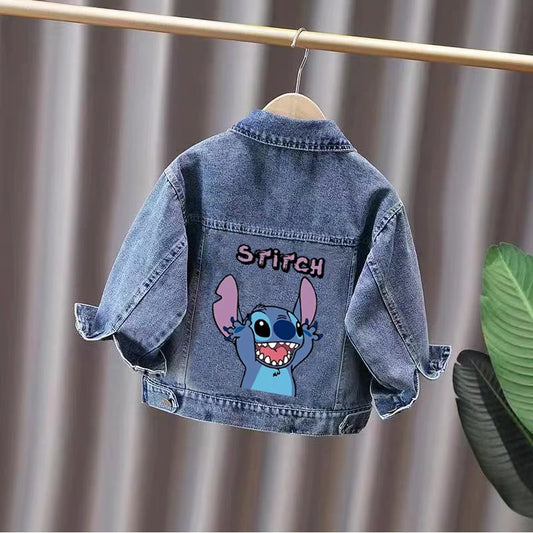 Lilo y Stitch chaquetas vaqueras para niÃƒÂ±os abrigo 2025 primavera otoÃƒÂ±o bebÃƒÂ©s niÃƒÂ±as dibujos animados Jean prendas de vestir exteriores chaqueta Casual de moda para niÃƒÂ±os