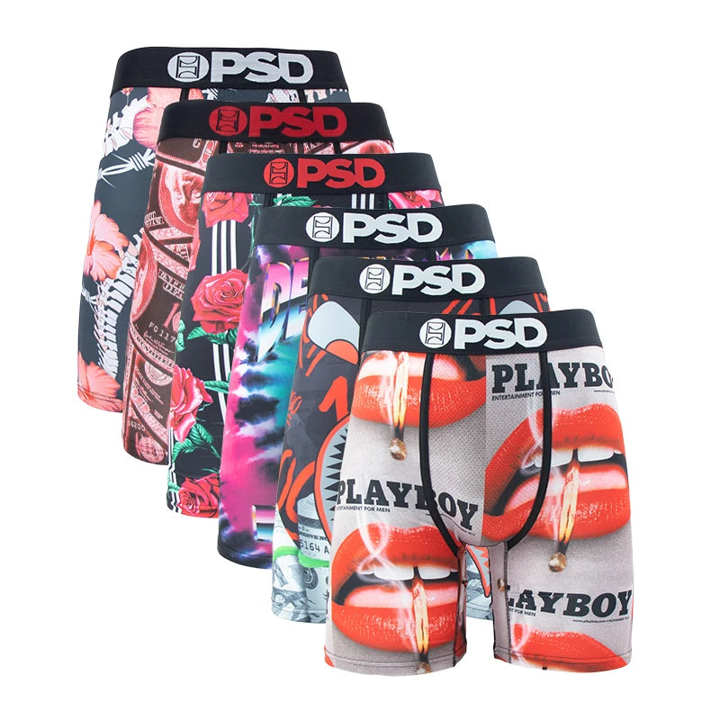 6 uds Boxer para hombre Cueca calzoncillos transpirables para hombre bragas para hombre de talla grande S-XXL estampado ropa interior de natación para hombre Boxershorts sexis para hombre
