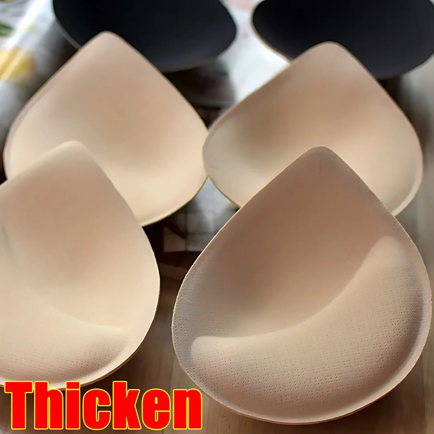 Accesorios redondos para mujer, traje de baño de esponja 3D, sujetador de realce de pecho, relleno, potenciadores de pecho, inserto de espuma, copa triangular para el pecho, 2 uds.