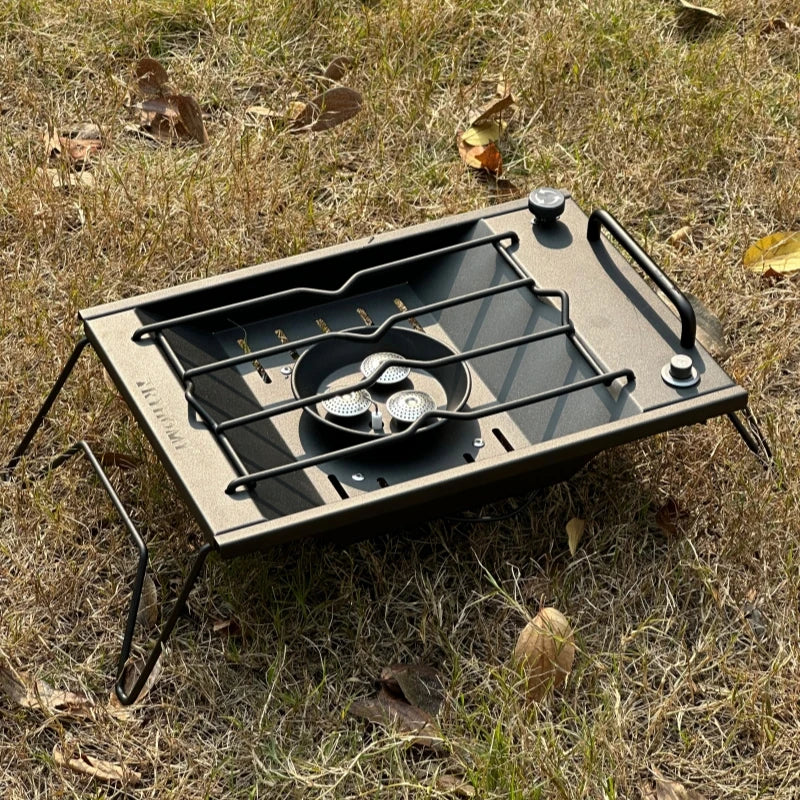 Estufa de Gas para acampar Igt, 1 unidad, quemador de Gas IGT de alta potencia de 8000W, parrilla de brasero plegable, quemador de acero inoxidable, cocina