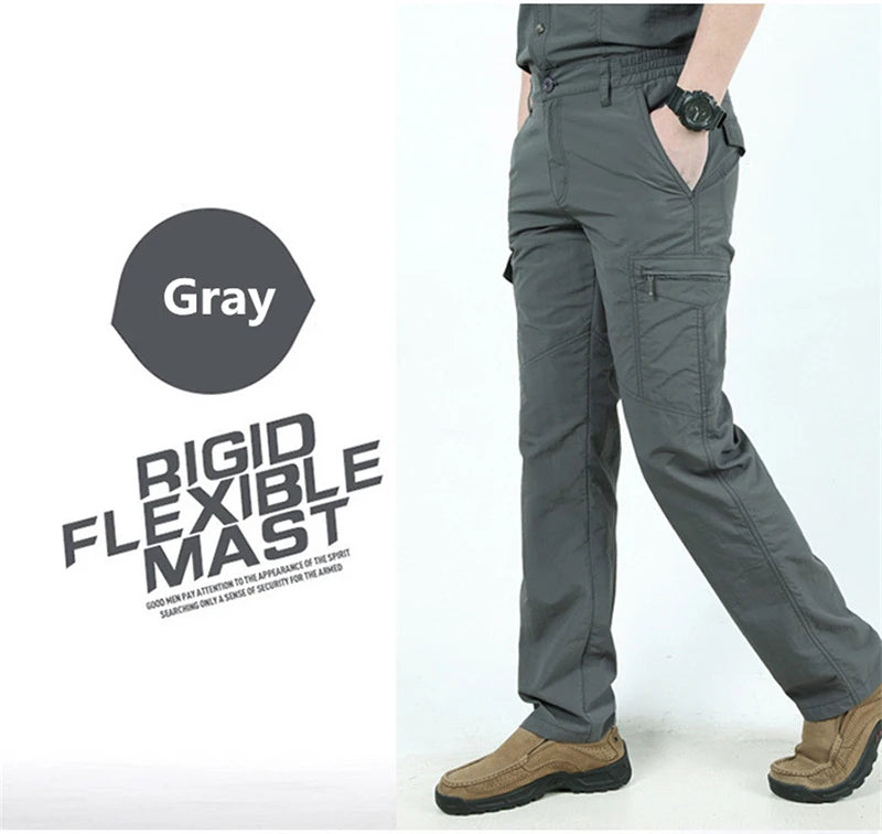 Pantalones tácticos militares Cargo para hombre, pantalones impermeables, pantalones casuales, resistentes al desgaste, con múltiples bolsillos, para senderismo al aire libre, pantalones de trabajo para hombre