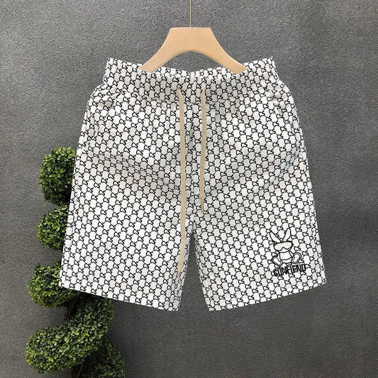Pantalones cortos con estampado de letras de alta calidad para hombre, Shorts deportivos informales, transpirables y cómodos, a la moda, verano 2025, superventas