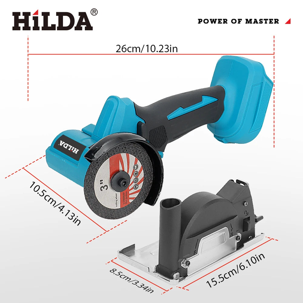 Mini amoladora angular recargable en miniatura HILDA de 12V con baterÃ­a, amoladora pulidora de hoja de corte para cortar diamante inalÃ¡mbrico