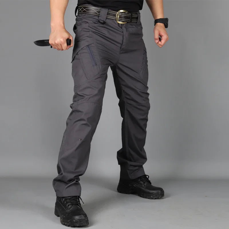 Pantalones tácticos militares Cargo para hombre, pantalones impermeables, pantalones casuales, resistentes al desgaste, con múltiples bolsillos, para senderismo al aire libre, pantalones de trabajo para hombre
