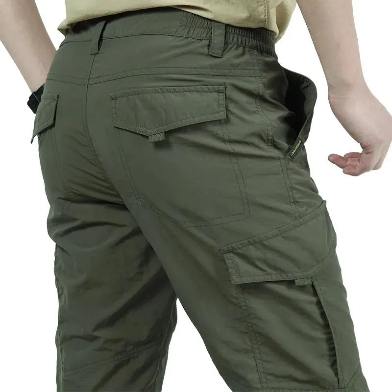 Pantalones tácticos militares Cargo para hombre, pantalones impermeables, pantalones casuales, resistentes al desgaste, con múltiples bolsillos, para senderismo al aire libre, pantalones de trabajo para hombre