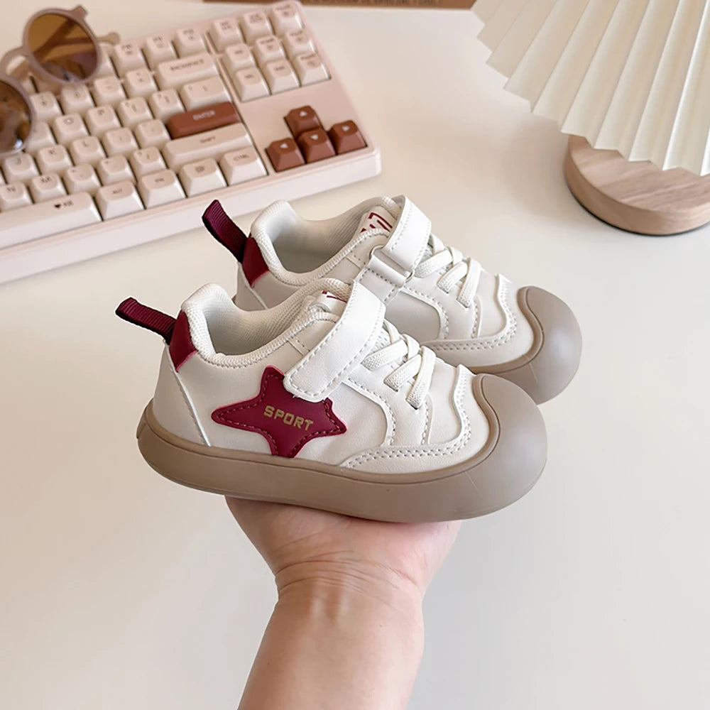 Zapatos deportivos de otoño para niños, zapatillas de deporte de moda para niño y niña, zapatillas ergonómicas de suela blanda para chico, zapatos para niño 2025