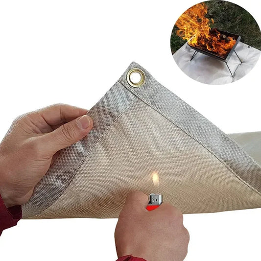 Alfombra de protección contra incendios para barbacoa, estera para acampar, Picnic, barbacoa, planchado de alta temperatura, alfombra ignífuga para exteriores e interiores, 1 ud.