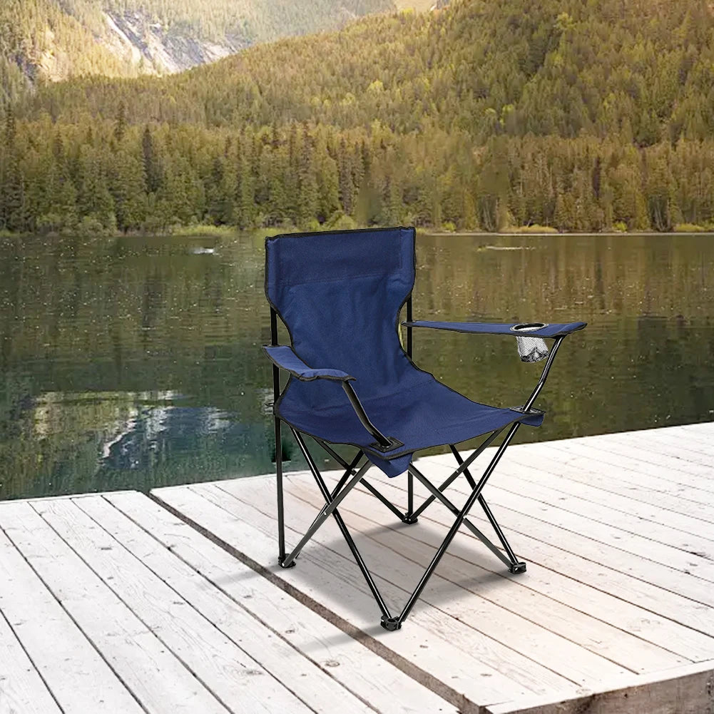 Silla plegable para exteriores, silla de Camping con portabotellas, sillas de tela Oxford para Picnic, sillas portÃ¡tiles para pesca en la playa, silla para exteriores