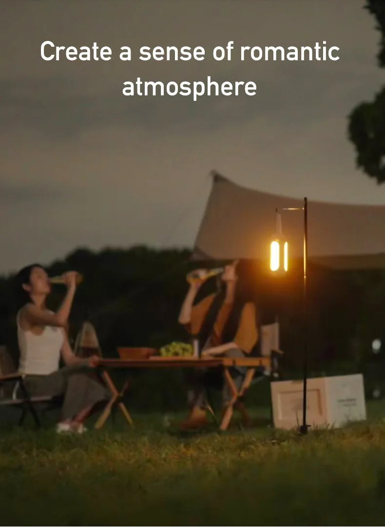 Linterna Multifuncional de Camping + Power Bank - 10000mAh Recargable USB-C, 3 Colores con Dimerización Continua, Panel Plegable & Cargador de Emergencia, para Camping/Senderismo