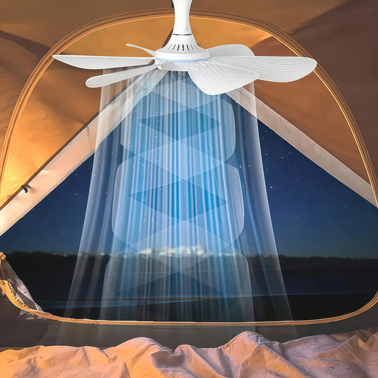 1 Juego de mini ventilador colgante USB pequeño, ventilador silencioso para acampar, ventilador de emergencia portátil para colgar al aire libre, pabellón, cobertizo, ventilador para dormitorio silencioso, con