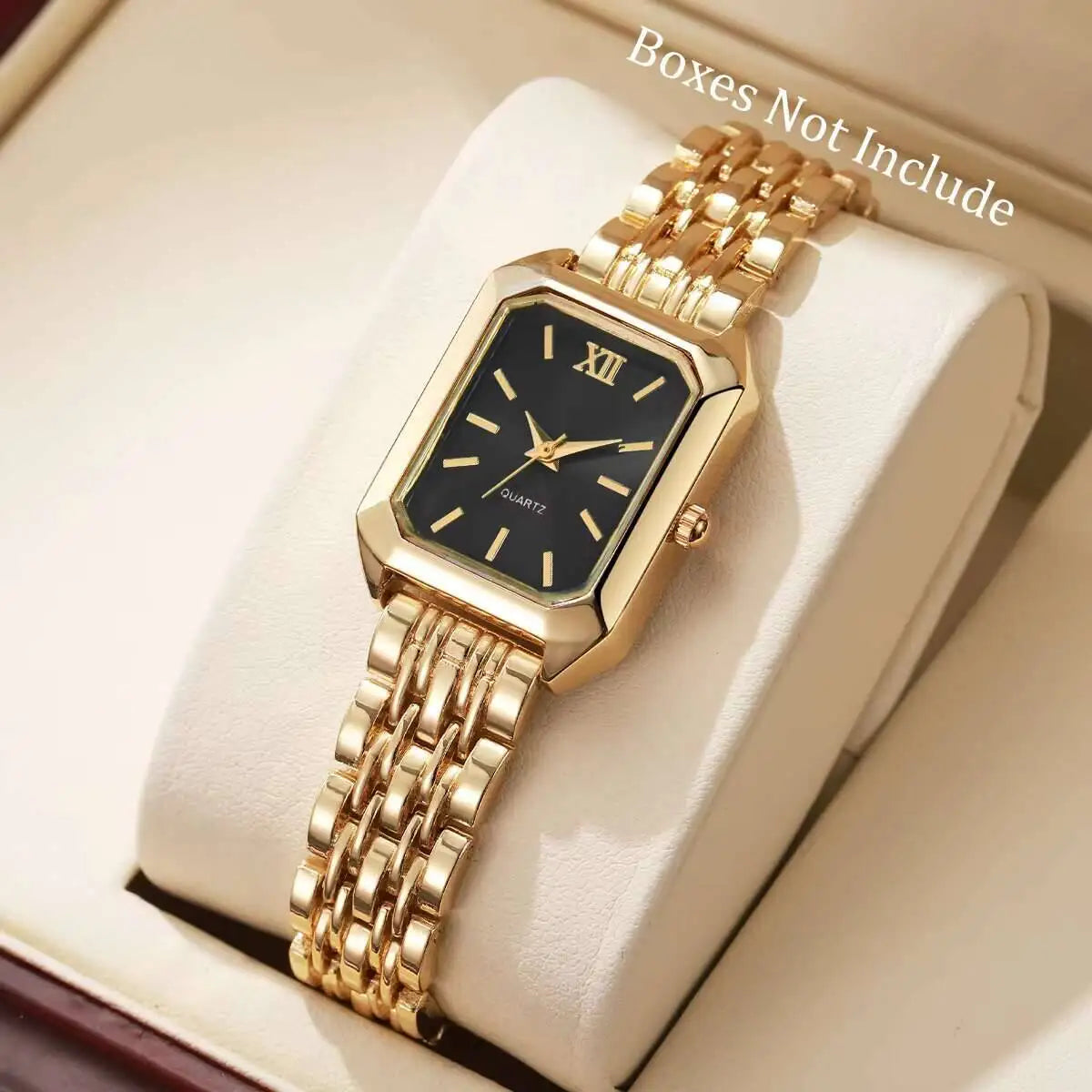 Reloj de cuarzo rectangular a la moda para Mujer, relojes de pulsera analógicos de lujo, Reloj de Mujer para niñas, Reloj de regalo (sin caja)