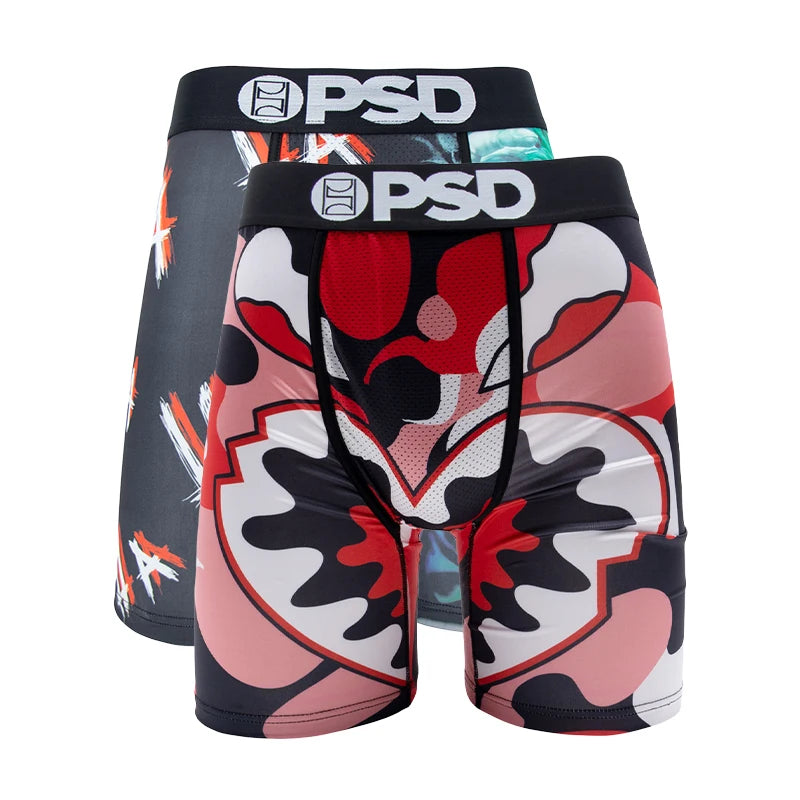 OZPSD, 2 uds., ropa interior para hombre, calzoncillos estampados transpirables para hombre, bragas para hombre de talla grande, Boxershorts sexis para nadar, Boxers para hombre, calzoncillos