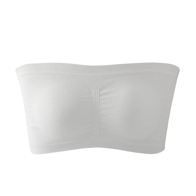 1 Uds. Sujetador de talla grande para mujer, sujetador sin tirantes, cojín fino extraíble para el pecho, sujetador Invisible elástico sin costuras, S-6XL