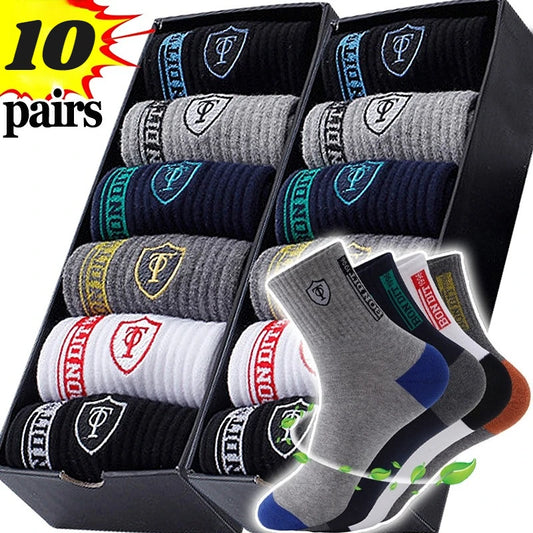 10 pares de calcetines transpirables de baloncesto para hombre para primavera y otoÃ±o medias deportivas desodorantes con absorciÃ³n de sudor