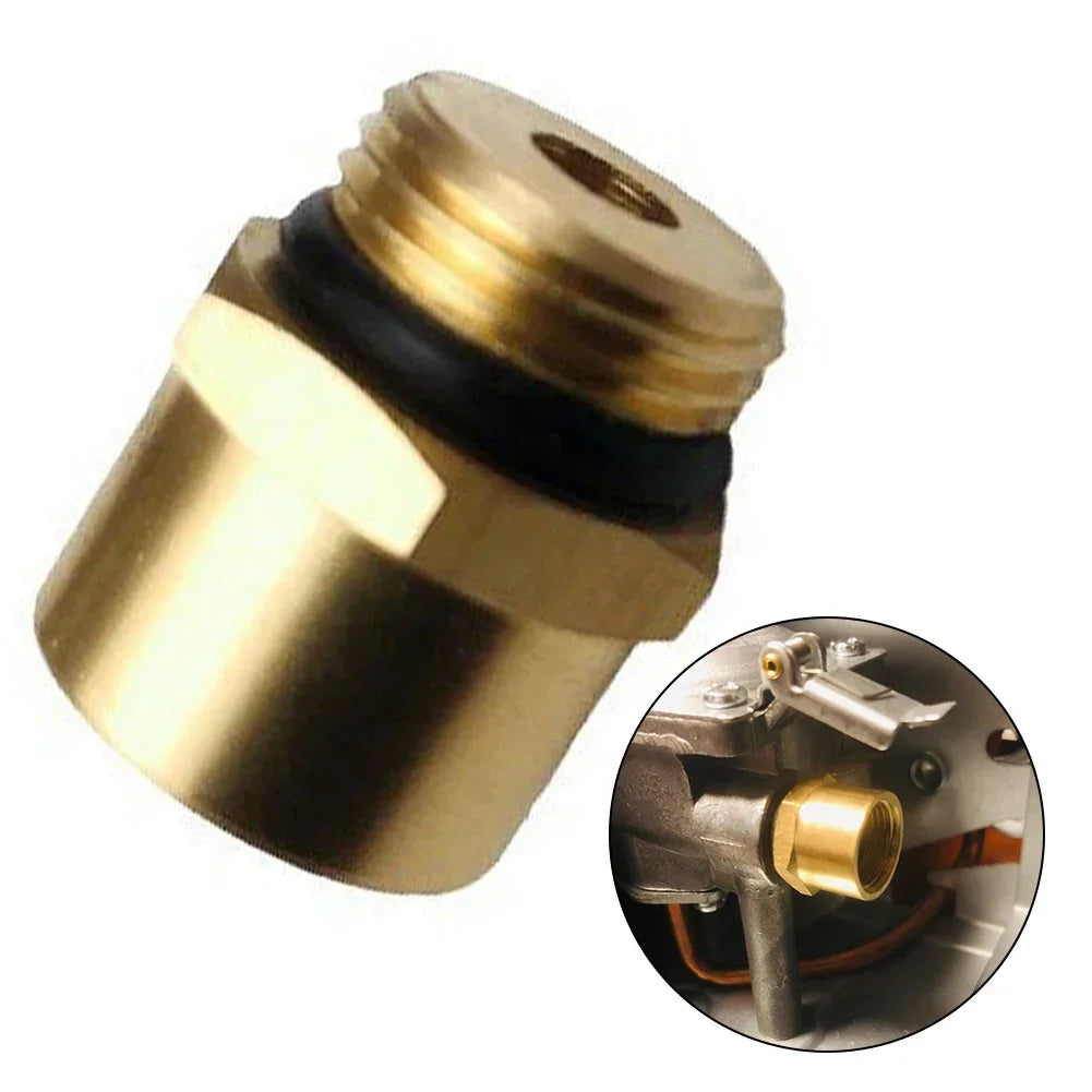 Adaptador de cobre para estufa de Camping, convertidor de Gas, casete, horno, conector de estufa, piezas de conversión de apagado automático