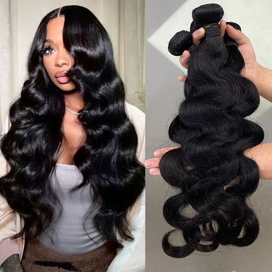 Extensiones de cabello humano ondulado de 24 pulgadas, 100% cabello humano brasileÃ±o sin procesar, 1/3/4 mechones para mujeres, mechones gruesos 10A, entrega en 3 dÃ­as