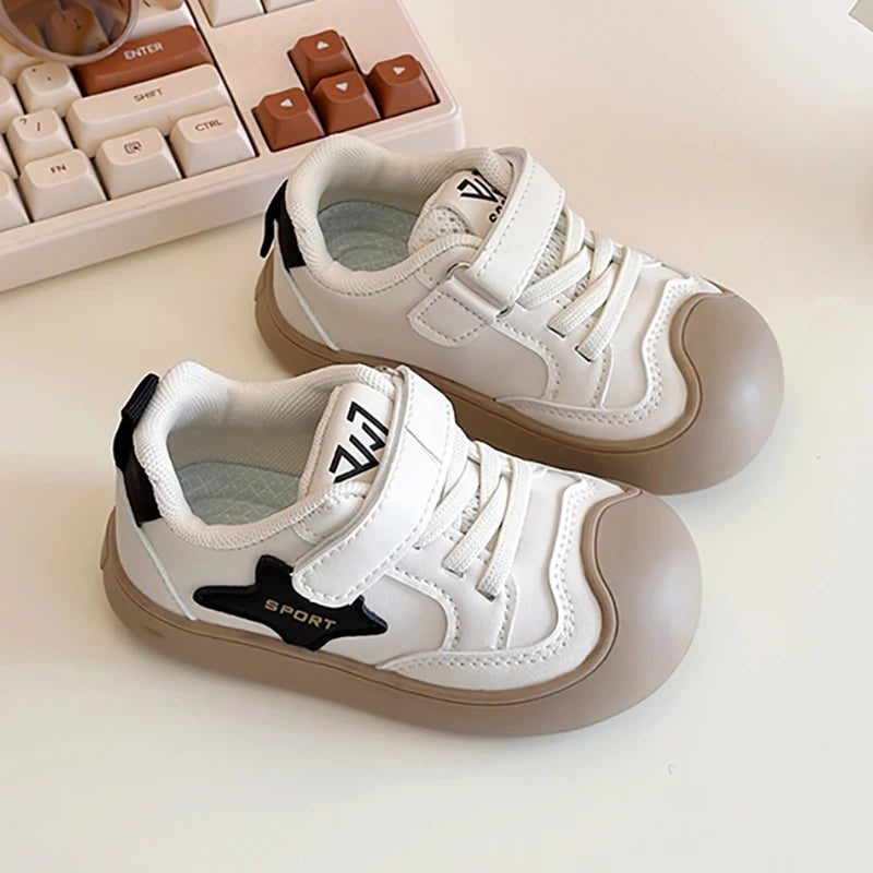 Zapatos deportivos de otoño para niños, zapatillas de deporte de moda para niño y niña, zapatillas ergonómicas de suela blanda para chico, zapatos para niño 2025