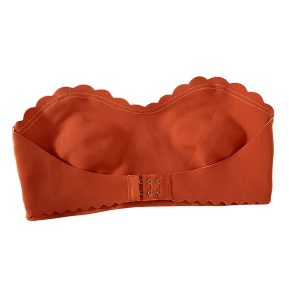 Sujetador Invisible suave sin tirantes sin costuras, sujetador ajustado antideslizante para mujer, ropa interior con hebilla frontal, sujetador de realce para fiesta