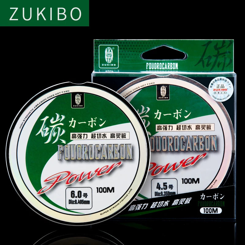 ZUKIBO fluorocarbono 100â„… japÃ³n,pesca accesorios mar,pesca surfcasting50M100M lÃ­nea de pesca de fluorocarbono lÃ­nea de fibra de carbono importada japonesa 1-25kg lÃ­nea de hundimiento de monofilamento pesca