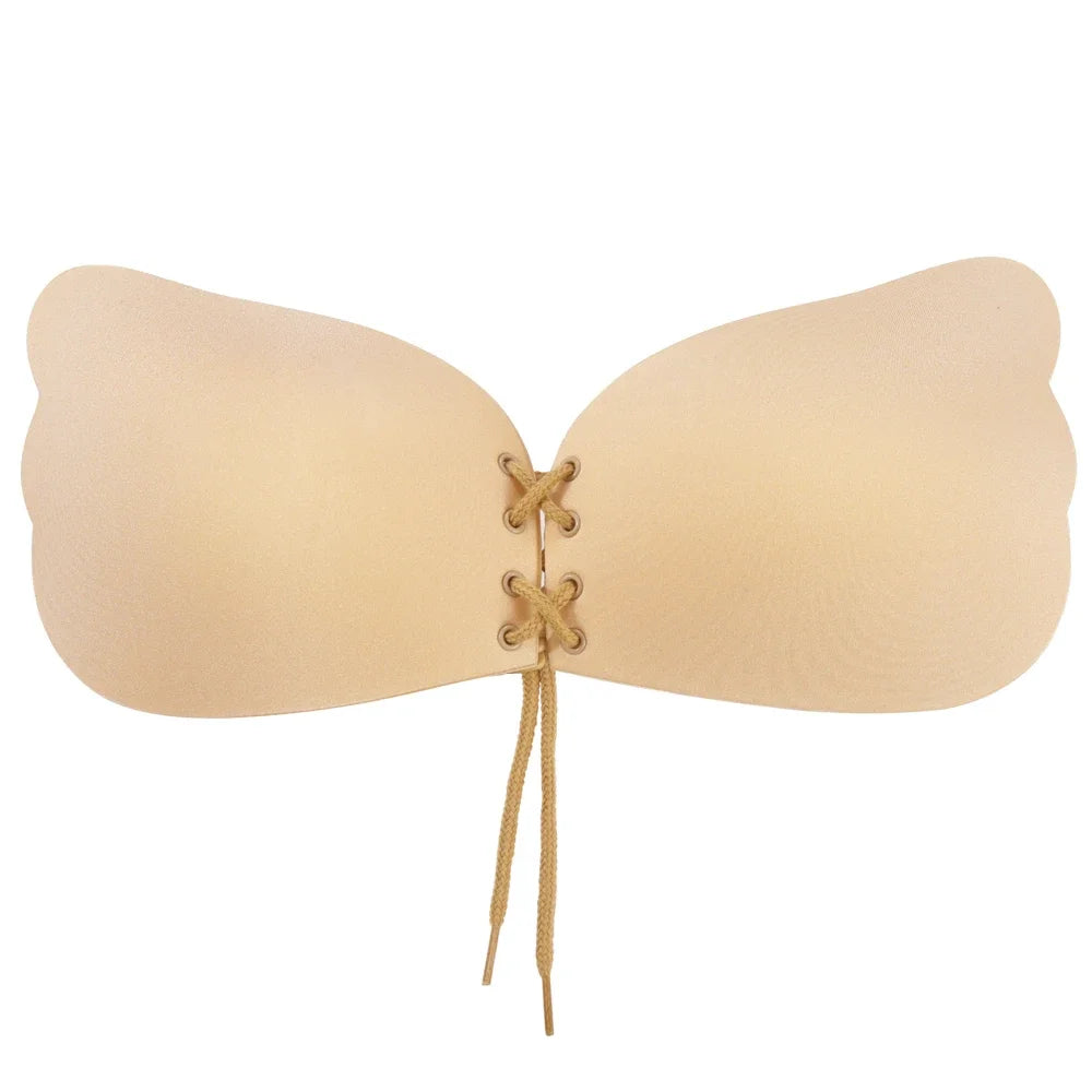 Sujetador Sexy para mujer, Sujetador Invisible de realce, autoadhesivo de silicona, cierre frontal sin costuras, adhesivo, sin espalda, sin tirantes
