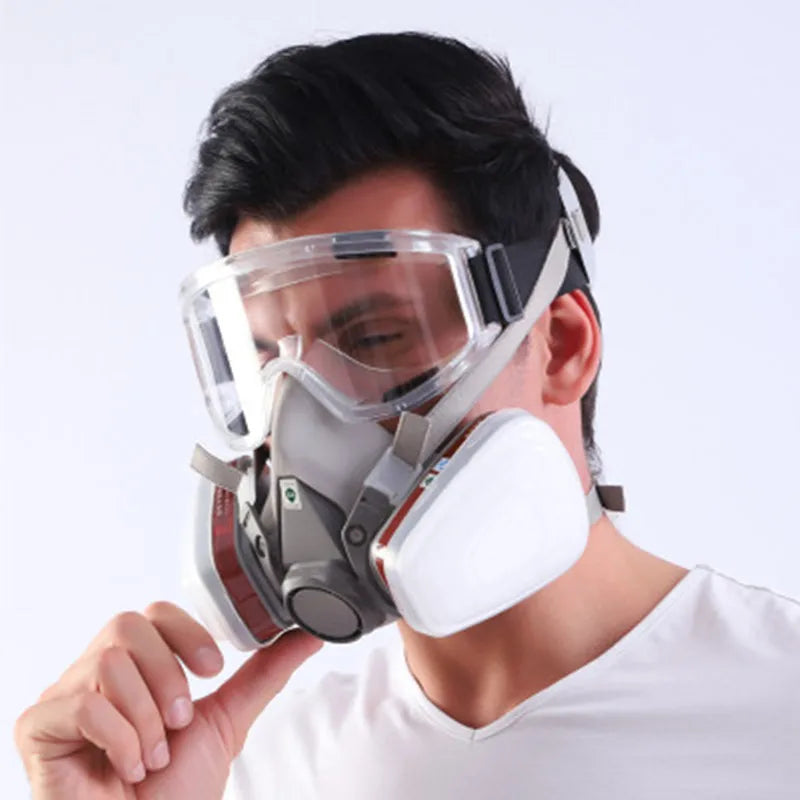 Respirador de Gas 7 en 1/16 en 1, mÃƒÂ¡scara de media cara para pintura, pulverizaciÃƒÂ³n, Vapor orgÃƒÂ¡nico, filtro de Gas quÃƒÂ­mico, seguridad en el trabajo, 6200