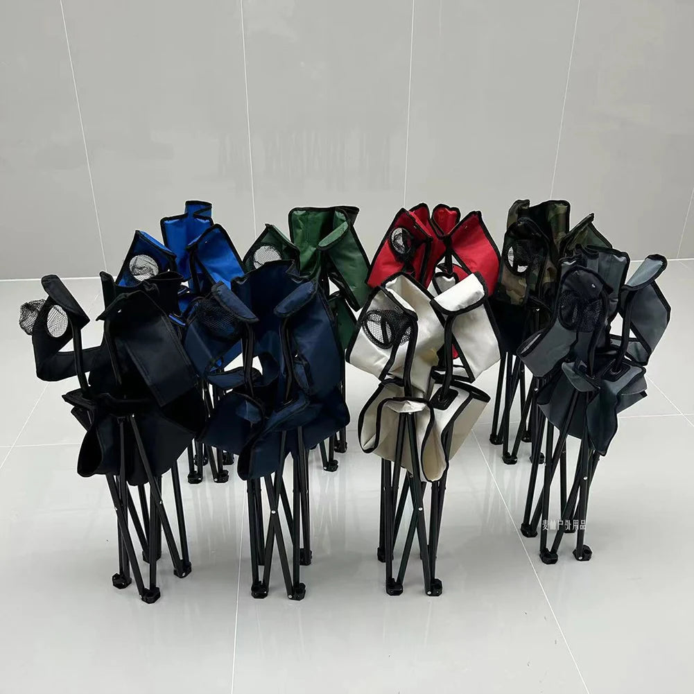 Silla plegable para exteriores, silla de Camping con portabotellas, sillas de tela Oxford para Picnic, sillas portÃ¡tiles para pesca en la playa, silla para exteriores