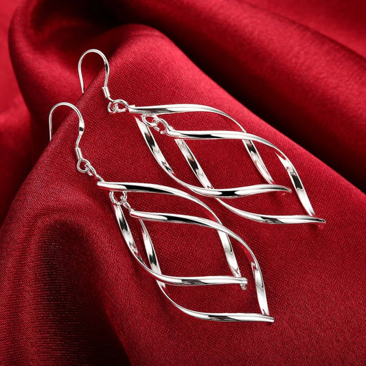 Nueva llegada, pendiente de boda de Plata de Ley 925, joyería para mujer, pendientes largos de alta calidad, aro colgante